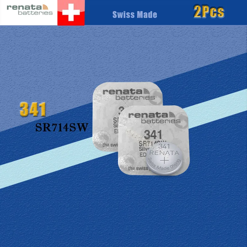 2 шт. Renata 1 55 в аккумулятор для часов 341 SR714SW оксид серебра швейцарского