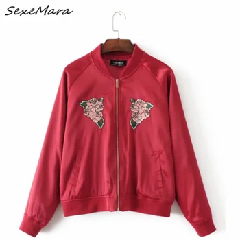 

Streetwear Regual Fashion Style Jacket Plus Size 2019 Zippers Loose Blue Fall Baseball Jacket Women