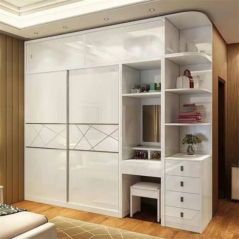Roupa Dormitorio Kast Meuble Rangement Armario Clothing Pakaian Lemari Giyim Wooden Closet Cabinet Bedroom Furniture Wardrobe