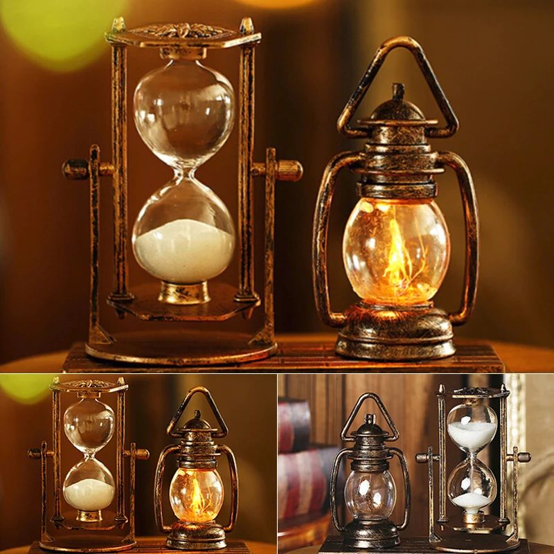 Подарочная лампа «песочные часы» Ретро Декор украшения винтажный свет дома