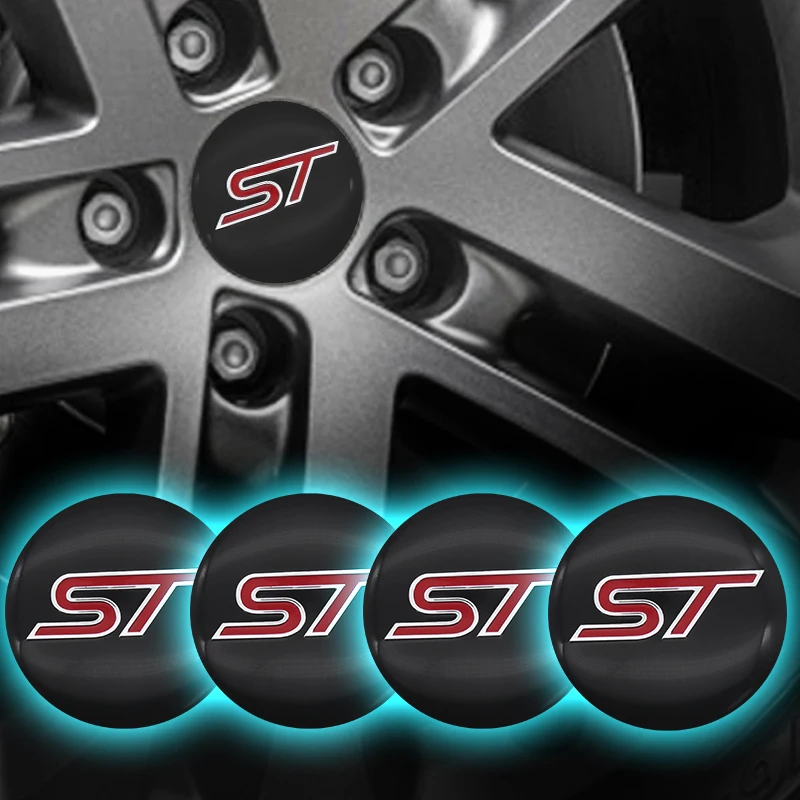 

Car Accessories 4pcs 56mm Wheel hub center stickers Cap Wheel Badge Sticker cover ST- LOGO for 2 3 4 MK2 MK3 Fiesta car styling