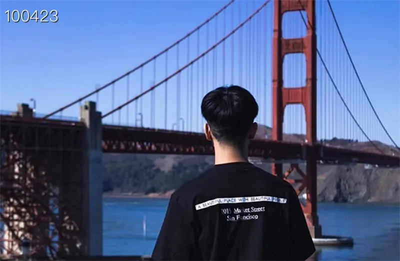 FW19 San Francisco Box Футболка мужская женская 1:1 Высокого Качества Модная Повседневная футболка