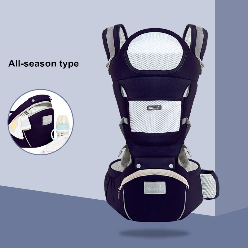 Allseason Deepblue Многофункциональный эргономичный слинг дети ребенок Хипсит младенец слинг рюкзак передняя сторона слинги для младенцев для путешествий 0-30 месяцев - Цвет: Allseason Deepblue