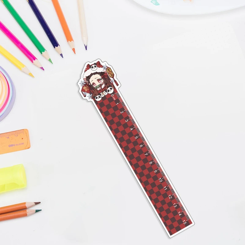 

New Style Anime Demon Slayer: Kimetsu No Yaiba Cosplay Ruler Set Measuring Scale Students Cartoon Measure Ruler Gifts