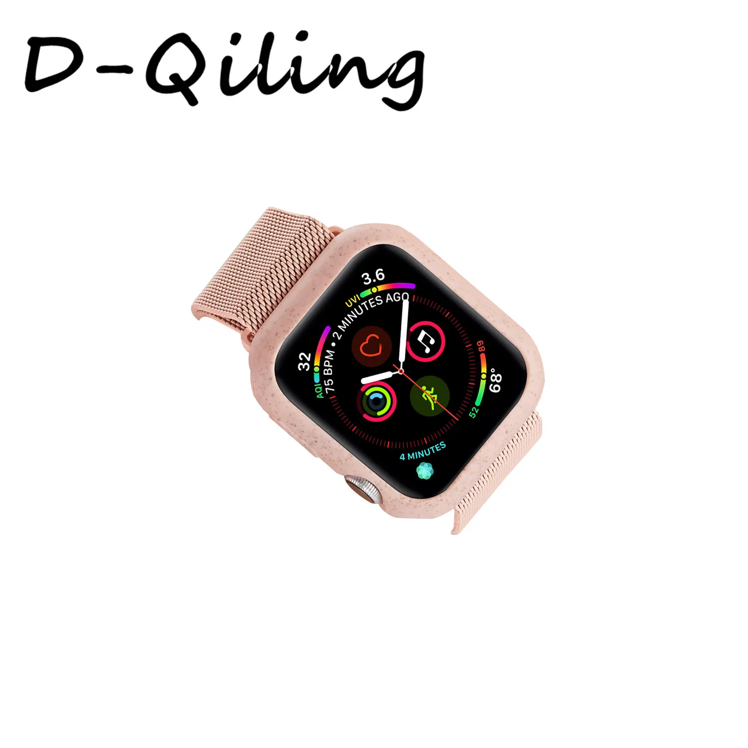 D-Qiling чехол для Apple Watch 4 5 3/2/1 40 мм 44 мгновенной проявки Macaroon чехол для наручных часов iWatch серии 4-5, 2, 3, ремешок 42 мм, 38 мм