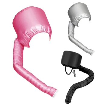 

Portable Bonnet Hood Hair Dryer Attachment Adjustable Extra Large Hat with Extended Hose Headband Deep Conditioning Cap
