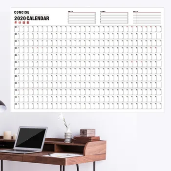 

2020 extra big wall calendar yearly daily planner desk planner agendar office home use