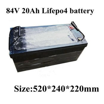

Lifepo4 84v 20AH Solar Energy Yacht Lithium Battery 27s High Voltage Not Lead Lipo Li-ion for Scooter Battery Pack 2500w Ebike