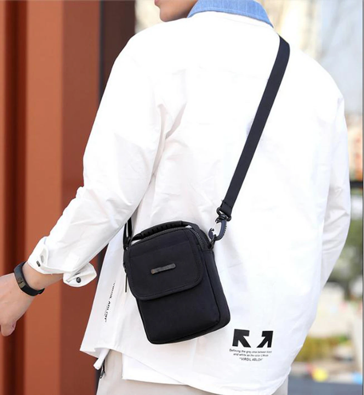 Sac bandouli?�re,Sac ?� main en toile multi usages pour hommes, Local, ?� bandouli?�re, poign?�e 