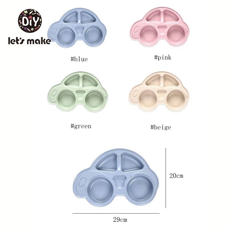 Let's Make Baby Bowl Children's Tableware Feeding Food Tableware Cartoon Car Kids Dish Dinnerware Anti-hot Training Dinner Plate