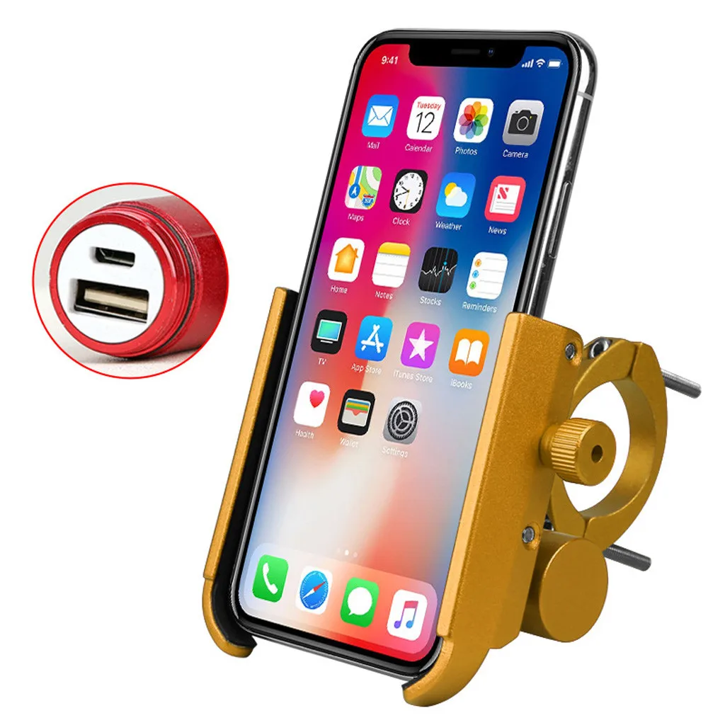 Велосипедный держатель для телефона для iPhone samsung универсальный держатель для мобильного телефона держатель для крепления usb зарядка с 2000mah power Bank - Цвет: D