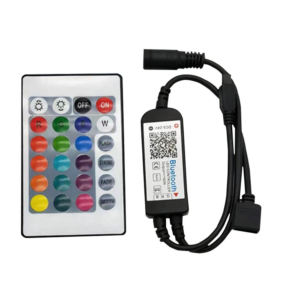 

24Keys Bluetooth Led Controller DC5V 12V 24V IR Remote RGB Controller For SMD 5050 2835 Led Strip
