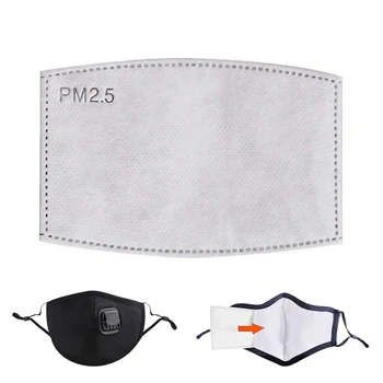 

100PCS 5 Layers PM2.5 Activated Carbon Filter Insert Protective Filter For Cycling Mouth Mask Anti Haze Dust Mask Health Care