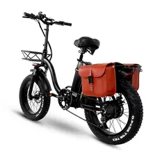 Y20 dobrável e-bike bicicleta de neve, 750w motor, 48v 15a/17a bateria, 20 Polegada mountain bike bicicleta gorda, pedal auxiliar bicicleta com cesta