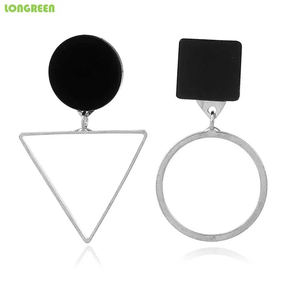 Metal Simple Stylish Geometric Round Unique Earrings For Women Girl Gifts Stainless Steel Earrings Set De Aretes Orecchini Donna - Окраска металла: Style 10