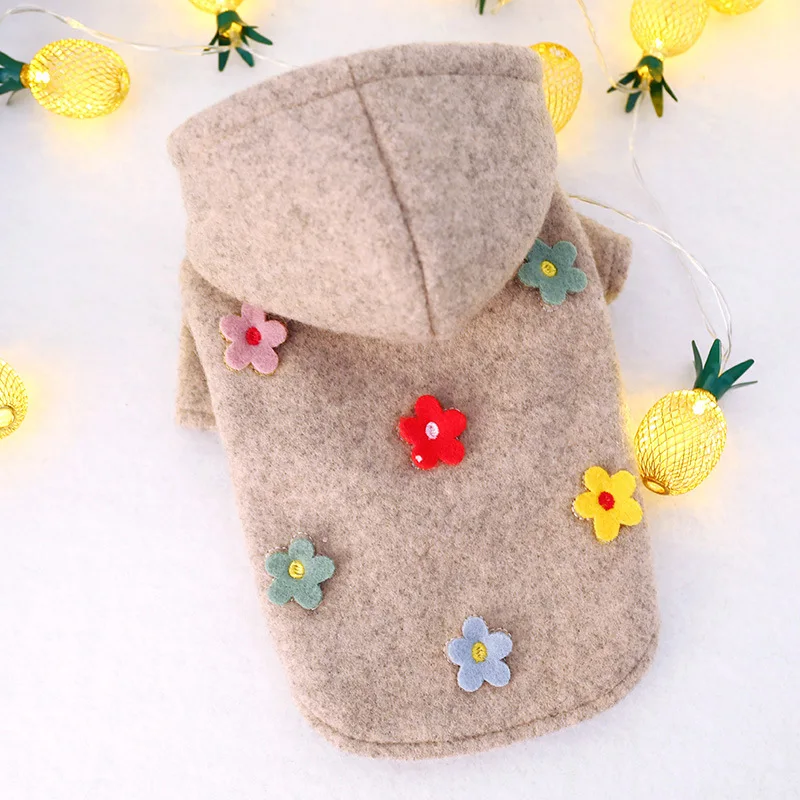 

2019 Flower Pattern Dog Clothes Winter Warm Dog Coat Pet Puppy Cat Coat Jacket For Small Dogs Chihuahua Poodle Pets Overalls Pug