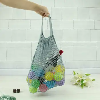 

ACQUEEN Large Capacity Shopping Bag Supermarket Mesh Shopper Bag Fruit Food Storage Organizers Foldable Handbag ECO Reusable Bag