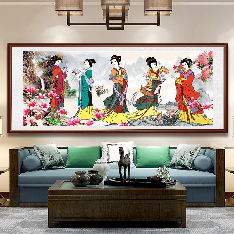 

Youran DIY Diamond Embroidery Kits Chinese Ancient Beauty Portrait Full Rhinestone Painting Classical Beads Crafts Home Decor