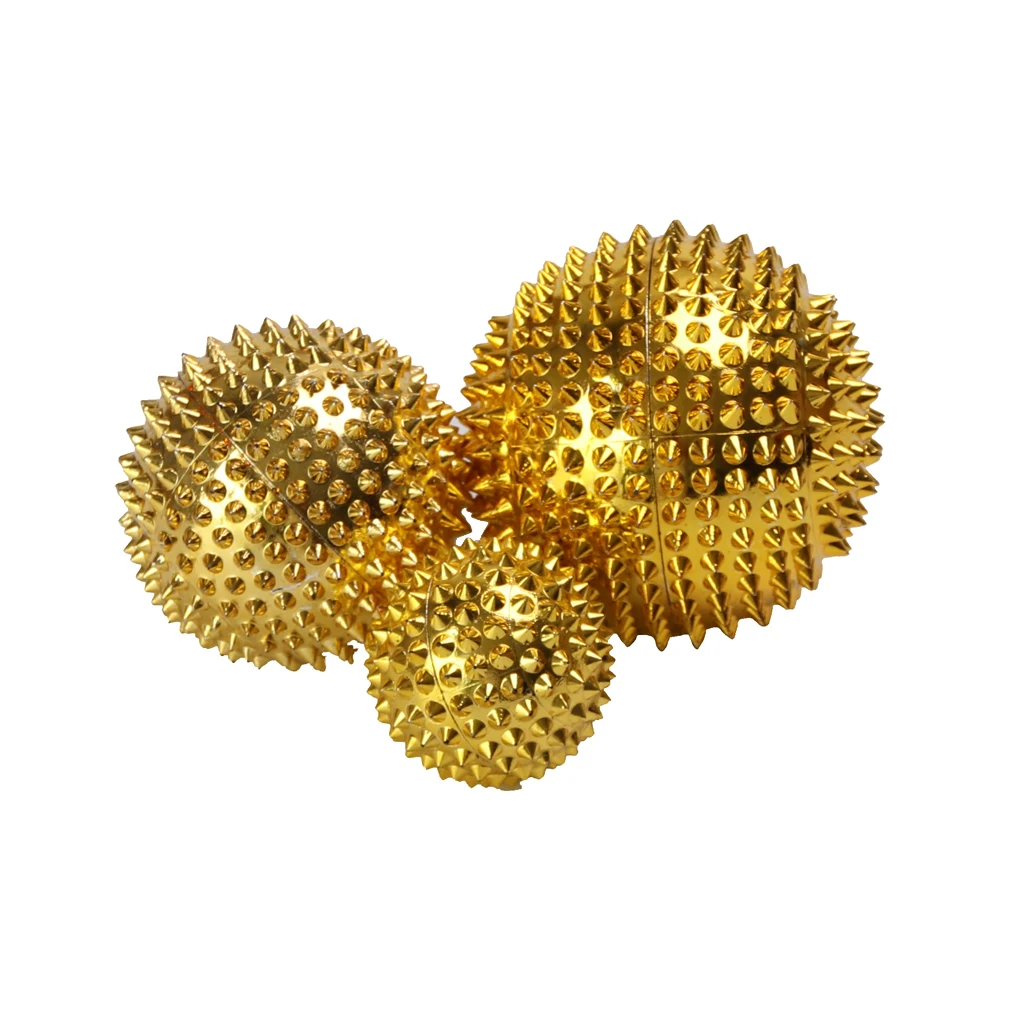 3Pcs Spiky Acupressure Palm Massage Ball Self Massage Tool Foot Massager Effective for Relieving Fatigue