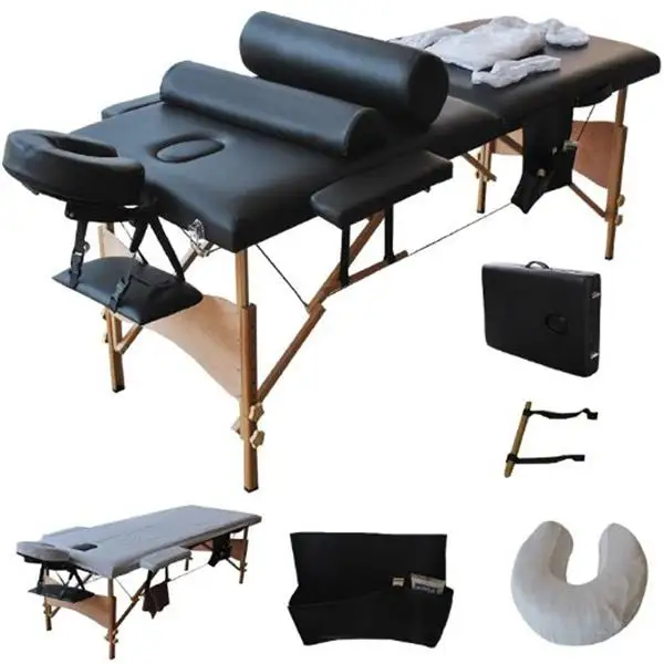 

84" Folding Portable SPA Bodybuilding Massage Table Set Beauty Salon Bed Tattoo Chair equipment physiotherapy furniture
