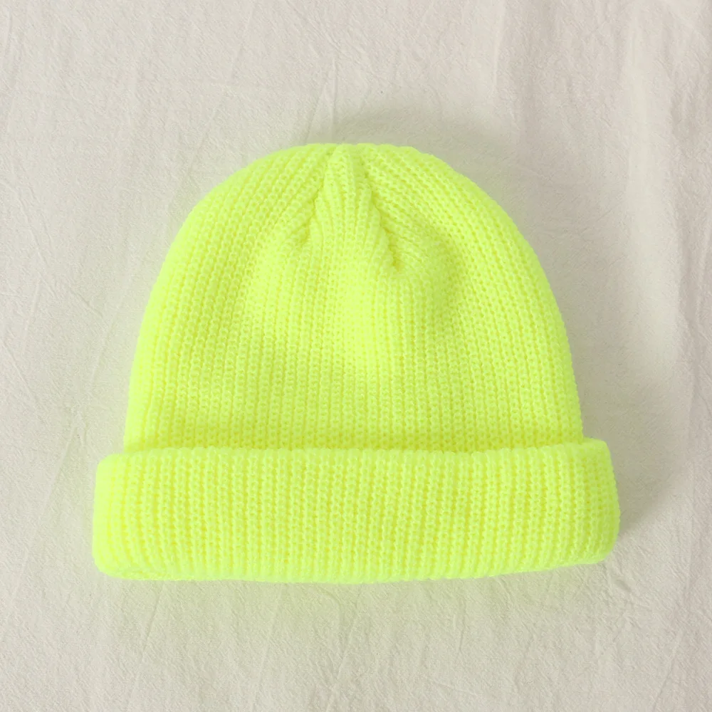 Kopen Ster Stijl Night Club Geel Hoofddeksels Hoed Party Buiten Straat Gebreide Hoed Mode Kleur Skullies Mutsen Veel Kleuren