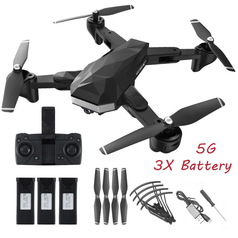 Складной Радиоуправляемый Дрон с 4K HD камерой 5G wifi FPV RC Профессиональный вертолет с дистанционным управлением