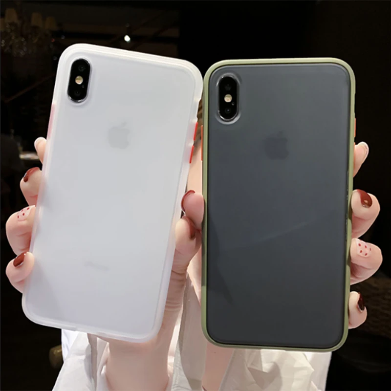 

Transparent Armor Case For iPhone X XS Max XR Shockproof soft TPU edge Luxury Silicone Back Cover For iPhone 6 6S 7 8 Plus X XS