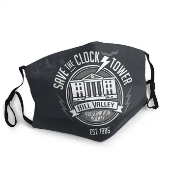 

Back To The Future Save The Clock Tower Reusable Face Mask Anti Haze Dust Mask Protection Mask Respirator Mouth Muffle