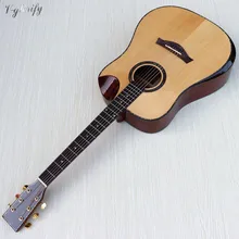Профессиональная 41 дюймовая акустическая электрогитара из цельного дерева и ели с радианской угловой спинкой и боковой Акацией из дерева КоА, народная гитара