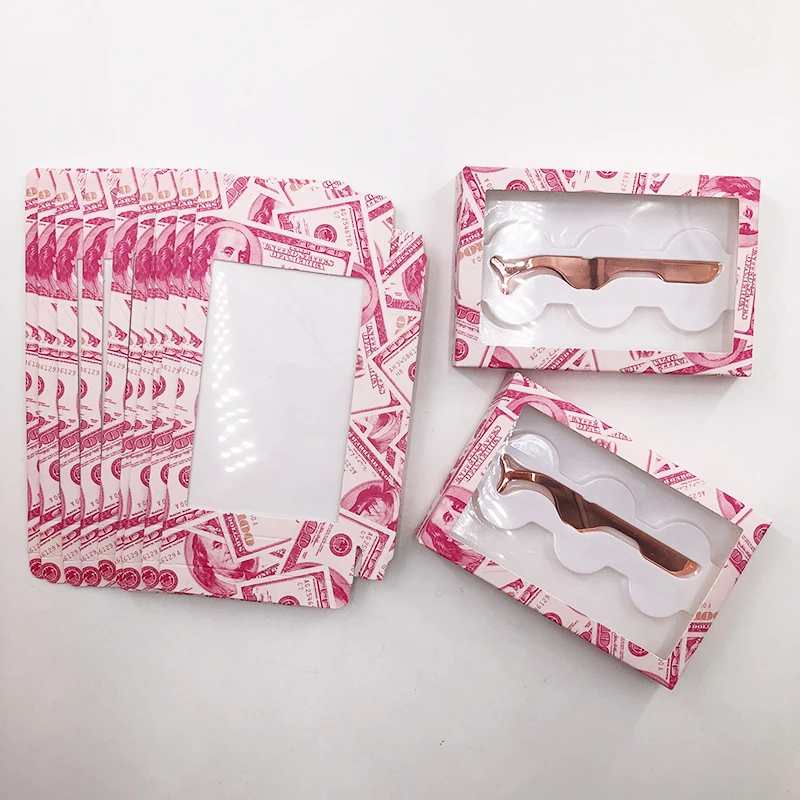 Caixa de Cílios com Pinças de Cílios para Natural Caixa de Chicote Atacado Pares Vison Cílios Holográfico 3 3d 14 Atacado 3 pares caixa de cílios com