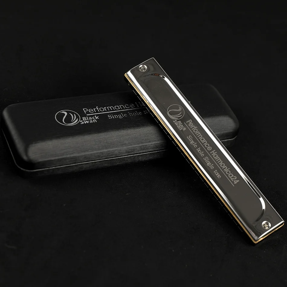 

High-end harmonica Swan Harmonica 24 Hole C key performance Harmonica Single hole Single tone