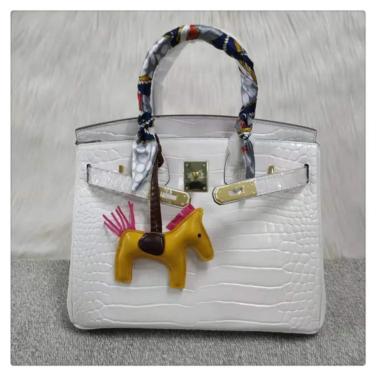 

Autumn And Winter New Style Macarons Series WOMEN'S Bag Hand Crocodile Pattern Platinum WOMEN'S Cow Leather Bag Fashion Single-s