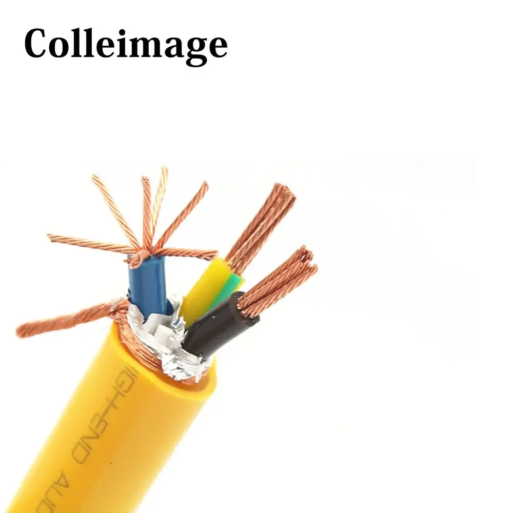 

Colleimage Hifi Single crystal copper power cable Speaker CD IEC connector player Amplifier DVD AC power Cord