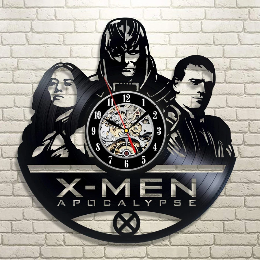 5 X-men Росомаха виниловые настенные часы современный дизайн кинематографическая тематика 3D украшение винтажные виниловые часы для записей настенные домашние декоративные часы - Цвет: 5