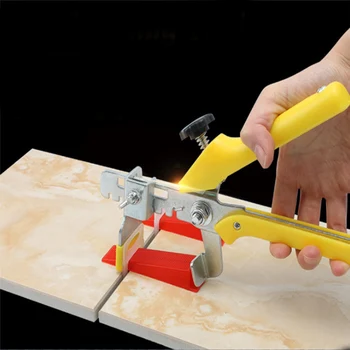 

2mm Tile Leveling System Level Wedges Tile Spacers for Flooring Wall Construction Tool Kits 100pcs Wedges/Bases 1pcs Push Pliers