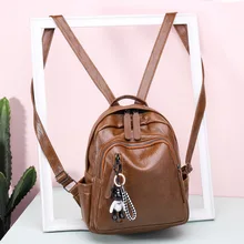 Рюкзак женский стиль сумка корейский стиль универсальный модный рюкзак женская сумка через плечо мягкая кожаная дорожная школьная сумка WOME