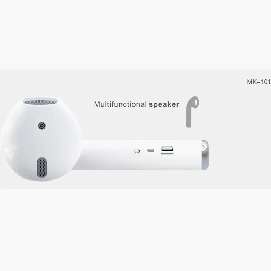 

GIAUSA Bluetooth Speaker Giant Earphone Mode Wireless Portable Speaker Music Loudspeaker Support FM Radio Mic TF Card AUX Cable