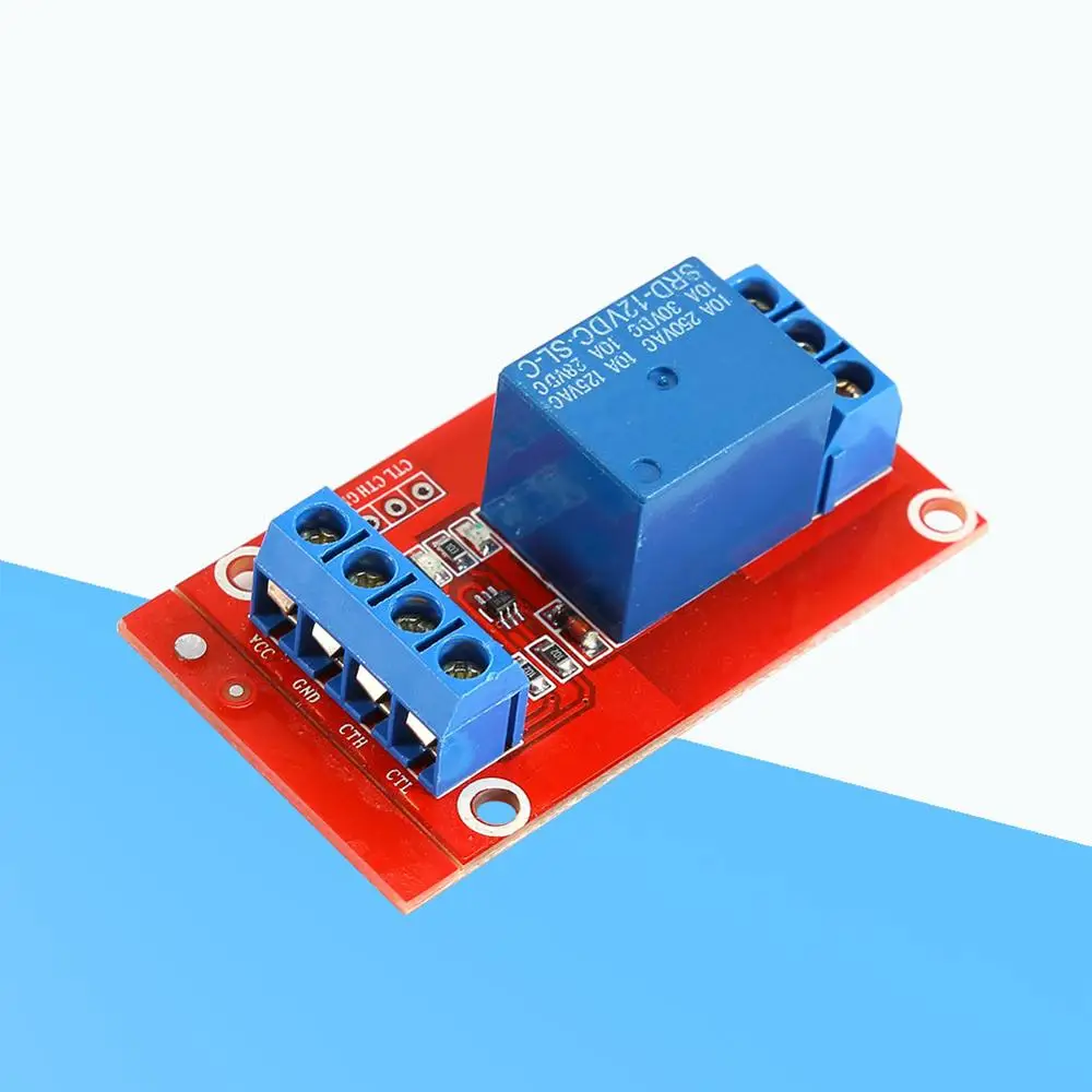

1Pcs 12V Relay Module Board with Optocoupler H/L Road High and Low Level Trigger Relay