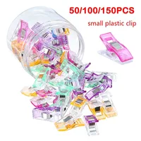 50/100/150PCs Sewing Clips With Box Plastic Clips Fabric Clamps Quilting Sewing Craft Clamps Assorted Colors Binding Clips 1