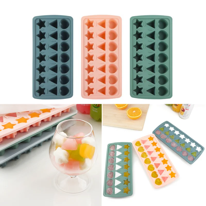 Star Love Triangle Silicone Ice Lattice Creative Small Mold Maker Cube Mould Ice-cream | Дом и сад