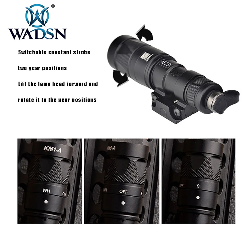 WADSN Softair Flash светильник M300W KM1-A Тактический Скаут светильник M300 стробоскоп лампа в форме пистолета страйкбол факелы WEX385 охотничье оружие светильник s