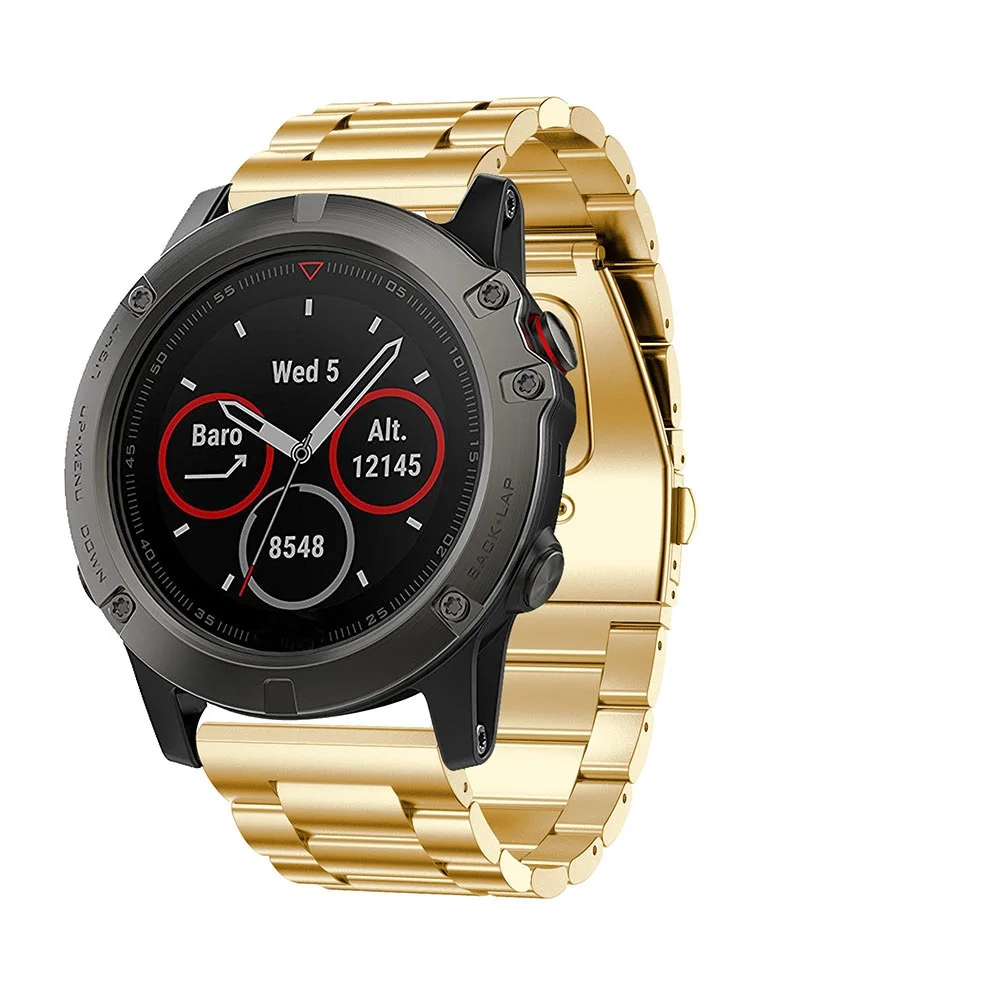 Металлический браслет из нержавеющей стали для часов Garmin Fenix 5X/5X Plus/Fenix 3/3 HR/D2/Descent Mk1 gps Аксессуары для умных часов