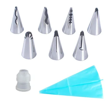 

9pcs/set Cookie Ice Cream Mouth Set Nozzles Bag Flower Mouth Cream Pastry Tips Cupcake Cake Decorating Tools