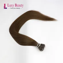 Lucybeauty#4 темно-коричневый 1"-22" нано-наращивание волос Remy микро кольцо нано бусина волосы микро звено наращивание волос