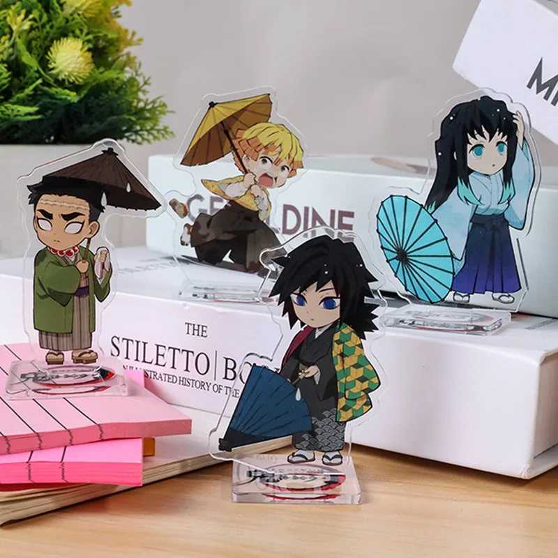 Японское аниме Demon Slayer Kimetsu no Yaiba акриловая модель на подставке Nezuko Zenitsu фигурка