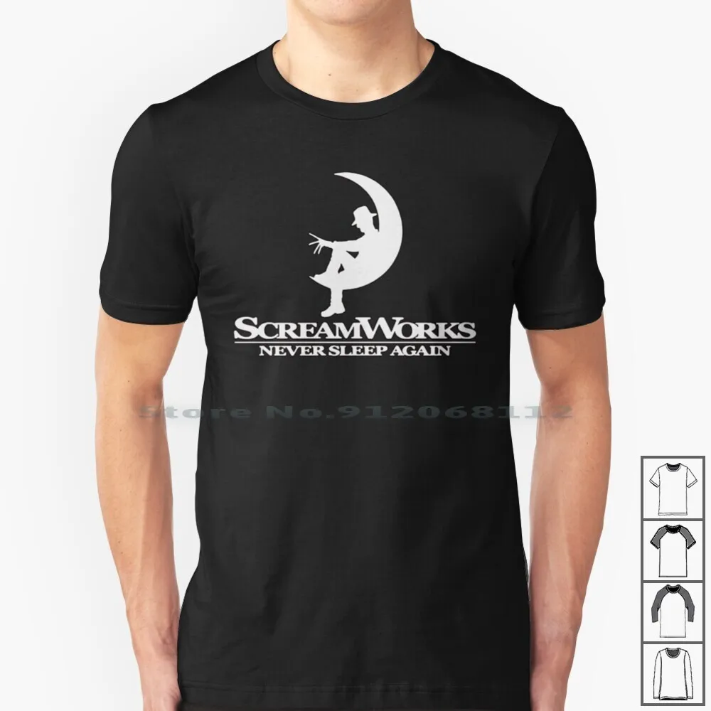 Maglietta Scream Works 100% Cotone Freddy Krueger Horror