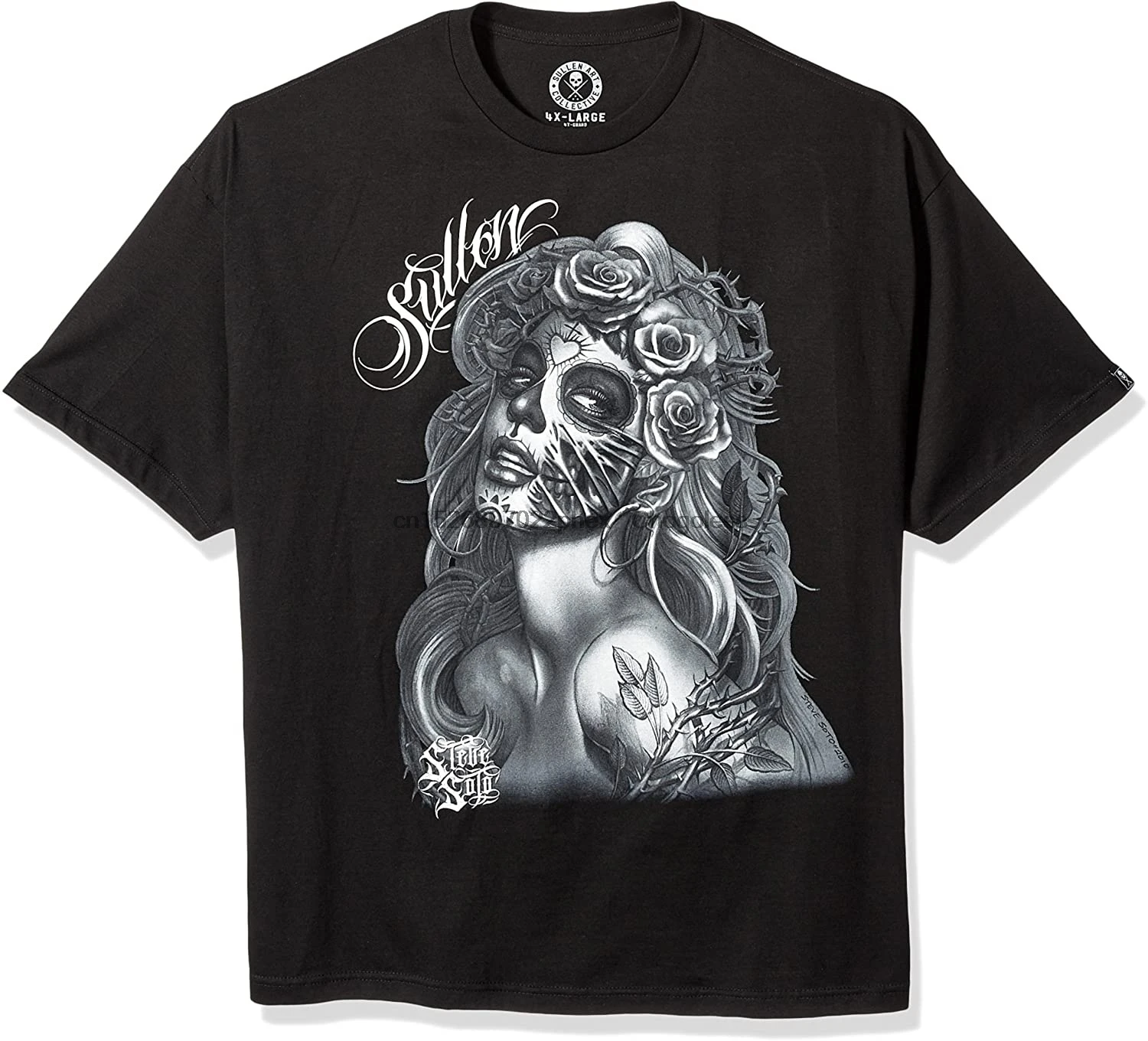 Sullen Men's Querida Muerta Short Sleeve T Shirt Black M |
