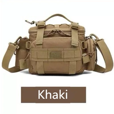 Khaki Рыболовный роскошный рюкзак для рыболовных снастей, многофункциональная сумка для рыболовных снастей, Большая водонепроницаемая сумка для рыболовных снастей, сумка для хранения, Наплечная Сумка - Цвет: Khaki