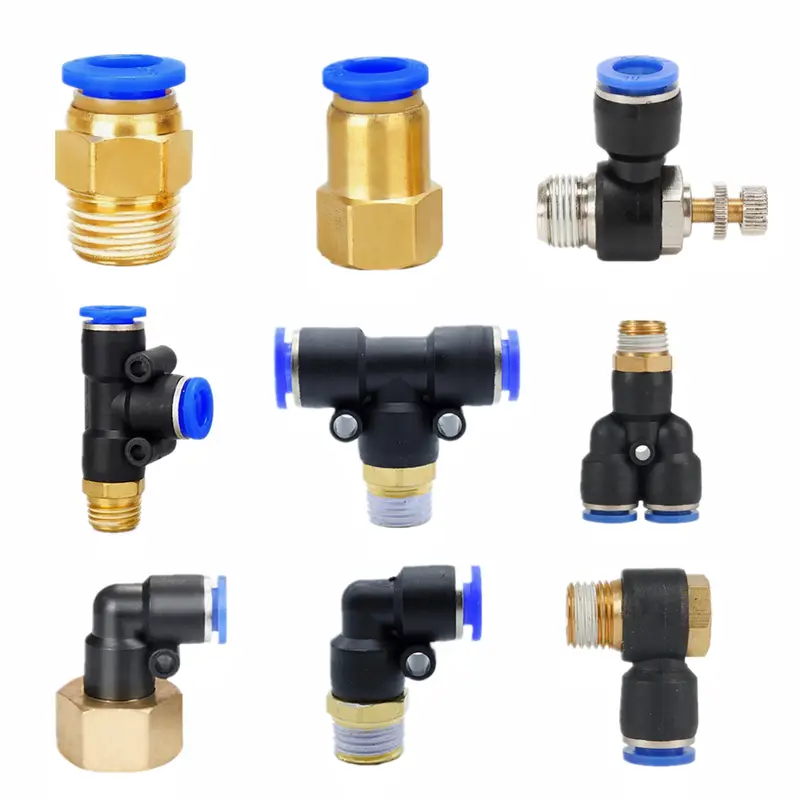 Pneumatic Air Connector Fitting PC/PCF/PL/PLF 4mm 6mm 8mm Thread 1/8" 1/4 3/8 1/2 Straight Hose Fittings Pipe Quick Connectors - Image 2