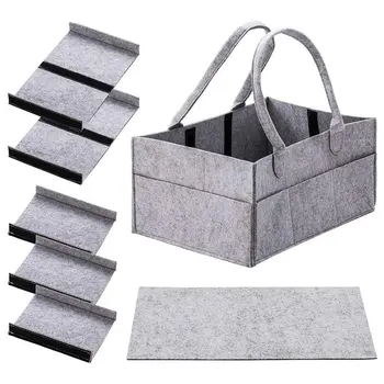 

Gray Diaper Stocker Diaper Storage Case Folding Storage Box Basket Baby Goods Storage Bag Toys And Small Items Storage